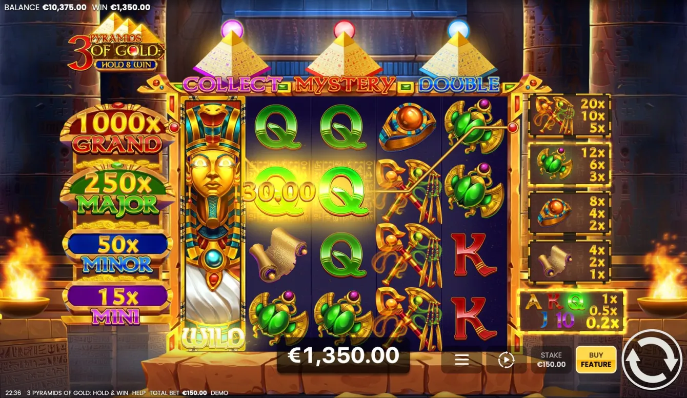 3 Pyramids of Gold Slot