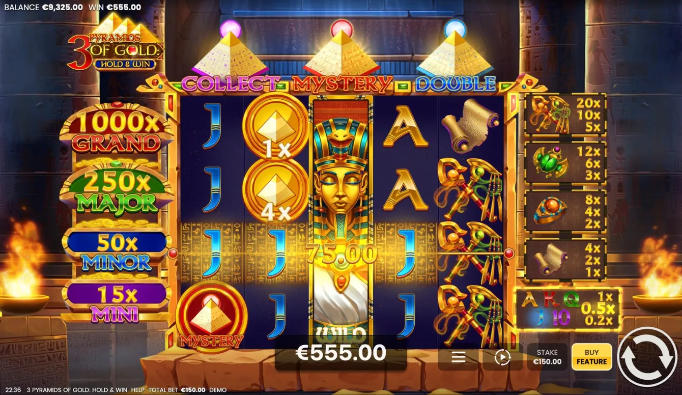 3 Pyramids of Gold Slot